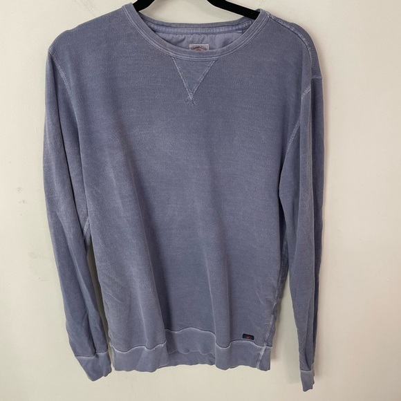 Faherty Long Sleeve Beach Crew Neck Sweatshirt Medium Mens Blue Fade casual. 23 - Picture 2 of 9